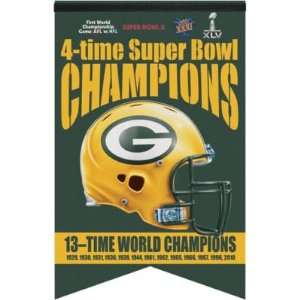  Green Bay Packers 4x Super Bowl Champions 17x26 Premium 