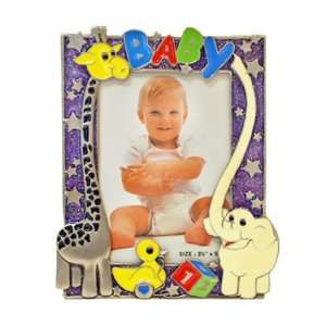  3.5 x 5 Baby Pewter Picture Frame