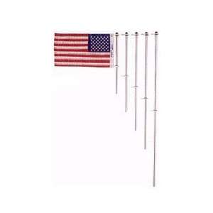  Flag Pole With Charlevoix Flag Clips (Size 30 Flag 