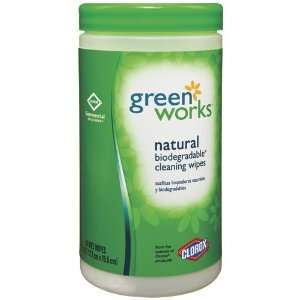 Green Works CLO 30380 Natural Common Solutions Wipes 62 Pack (Case of 