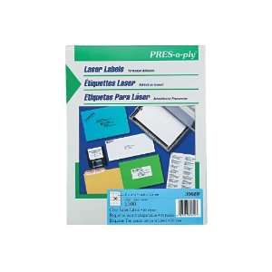   Labels, 1 x 2.83 Inches, Clear, Box of 1500 (30620)