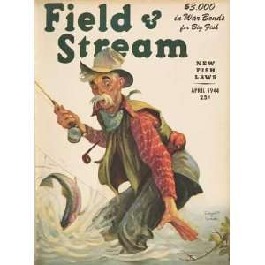  FIELD & STREAM April 1944 by Everett Stoutenburgh Ward 