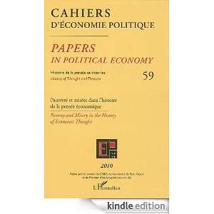 Cahiers dEconolie Politique 59 Pauvreté et Misère Dans lHistoire 