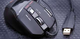 Buttons 2000DPI Black AULA Optical USB Game Gaming Mouse for PC 