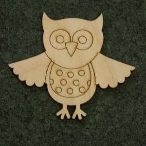 Owls Engraved Craft Shape Cut Out ~* WoodCuts *~ 0220A  