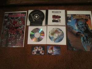 Megadeth Promo Lot Cryptic Writings Comics, metal sampler and guitar 