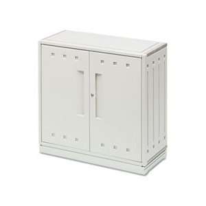   Storage Cabinet, Resin, 36w x 16d x 35h, Platinum
