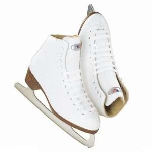  Riedell Ice skates 17 RS Youth White   Size 3.5 Sports 