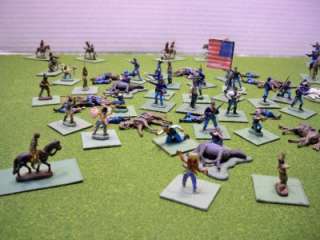 66 pcs. U. S. Calvary/ Indian Battle Lot of Hand painted figures in 1 