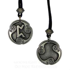 Pertho Rune of Luck Pendant Norse Talisman pewter jewelry pagan 