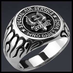 SPECIAL FORCES   SPECIAL AIR SERVICE SAS SILVER RING  