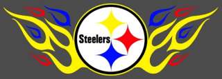 Like the Steelers Logo with Tribal Flames in the color of your choice