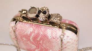   style snake skin skull KNUCKLE ring Clutch bag/Evening bag/Tobe  