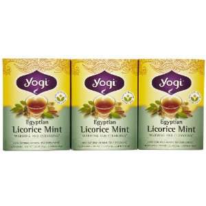 Yogi Tea Egyptian Licorice Mint, Herbal Supplement, Tea Bags, 16 ct, 3 