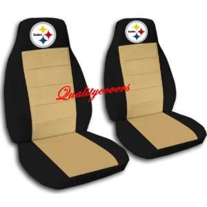  Black and Tan Pittsburgh seat covers. 40/20/40 seats for a 