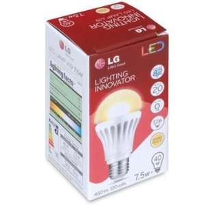    LG Lighting Innovator, Warm White A19, 7.5W  40W