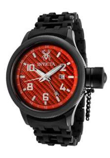 Invicta Watch 0563 Mens Russian Diver Red Carbon Fiber Dial Black 