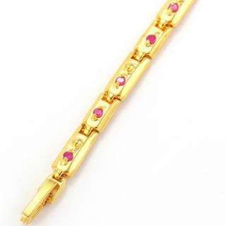 Elegant 18K Yellow Gold Filled Womens CZ Bracelets 6.6 B059  