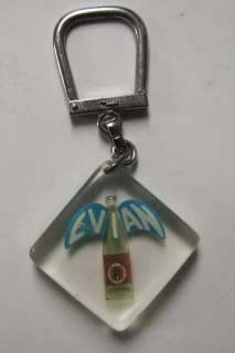 EAU EVIAN FRENCH MINERAL SOURCE WATER OLD KEYCHAIN  