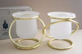 PARTYLITE Gemini Brass Plated Friend Love Votive Candle Holder NICE 