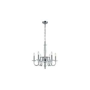 Elk Lighting 44000 6 Marquette 6 Light Chandelier in Chrome and Clear 