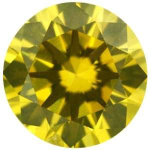  0.28 Ct Canary Yellow Round Shape Unique Diamond Jewelry