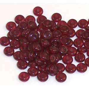  WHOLESALE Czech Glass 4mm Rondelle Beads   1 Mass  Ruby 