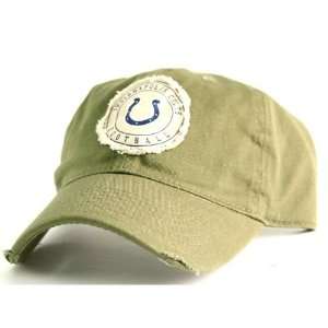  NFL Indianapolis Colts Army Green Patch Tattered Hat 