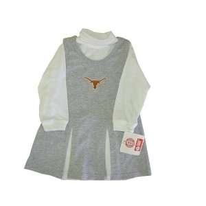 Texas Longhorns NCAA Toddler Grey Cheerleader Dress size 4T 