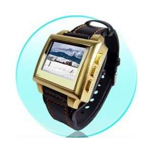  Gold Edition MP4 Watch 1GB   Bluetooth + Widescreen 