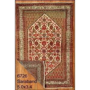    3x5 Hand Knotted Saraband Persian Rug   34x50