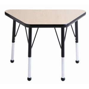 33 Trapezoid Learning Table in Maple Table Top Maple, Leg Style 