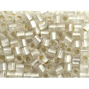  TOHO™ Bead Cube 4mm Frosted Silver Lined Crystal 8g Bag 