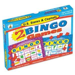  2 Bingo Games   U.S. States/Capitals, Ages 8 and Up(sold 