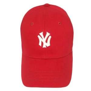  MLB NEW YORK YANKEES RED WHITE COTTON HAT CAP ADJ NEW 