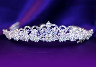 Pageant Wedding Heart Tiara use Swarovski Crystal T1057  