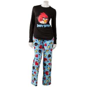 ANGRY BIRDS~ Junior Girls 2 Pc Pajama Set Medium Large NEW  