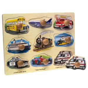 Jumbo Knob Puzzle Transportation Toys & Games