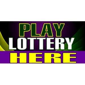    3x6 Vinyl Banner   Play Lottery Here Purple 