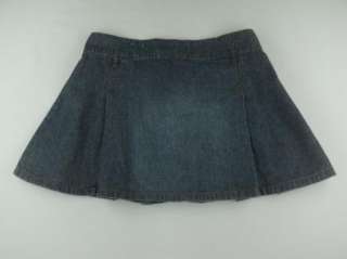 LEI Pleated Denim Jean Mini Skirt Womens Sz 1 3 30/14 KHUX  