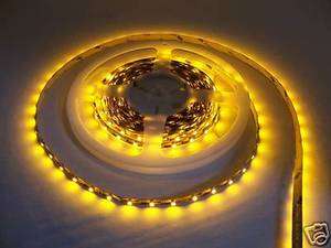16.4 ft 5M Flexible 300 LED Lighting Strip Amber Yellow w 3 M Tape 12 