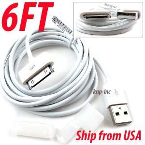 Long 6 Foot (2 Meters) iPad/ iPhone / iPod USB Charge and Sync Cable 