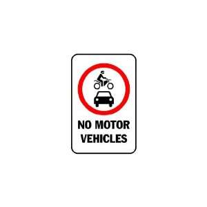    3x6 Vinyl Banner   No Motor Vehicles Clip Art 