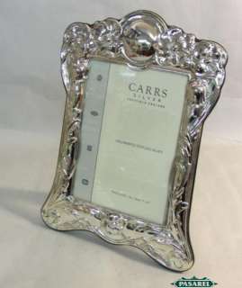 New English Sterling Silver & Wood 7x5 Photo Picture Frame Carrs of 