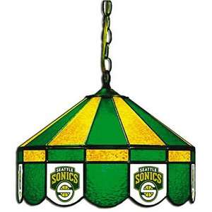 Seattle Supersonics NBA 16 Diameter Stained Glass Lamp (55 3027)