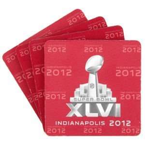  Super Bowl XLVI Super Bowl XLVI Neoprene Coaster 4 Pk 