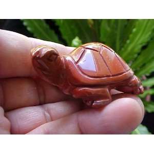  Zs2808 Gemqz Red Jasper Carved Turtle From Africa 