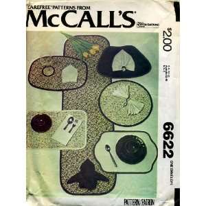  McCalls Placemat Sewing Pattern #6622 