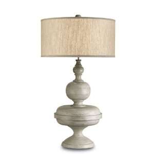 Currey and Company 6699 Village   One Light Table Lamp, Antique Dove 