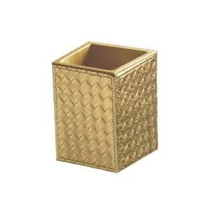  Gedy 6798 87 Gold Faux Leather Toothbrush Holder 6798 87 